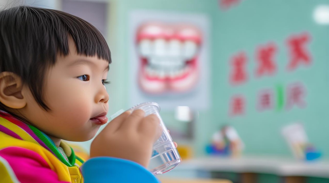 小班健康教案，如何教孩子饭后漱口？-图1